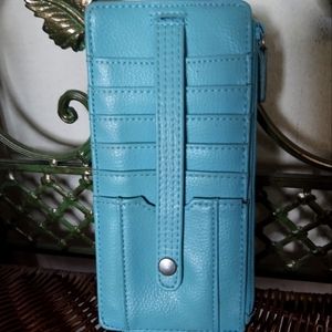 Beautiful Teal Leather Slim and Sleek Wallet